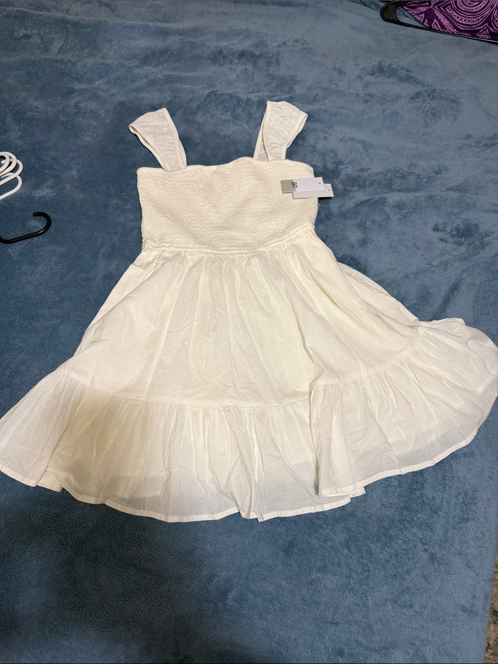 Nordstrom White Smocked Bodice Tiered Sundress for Girls